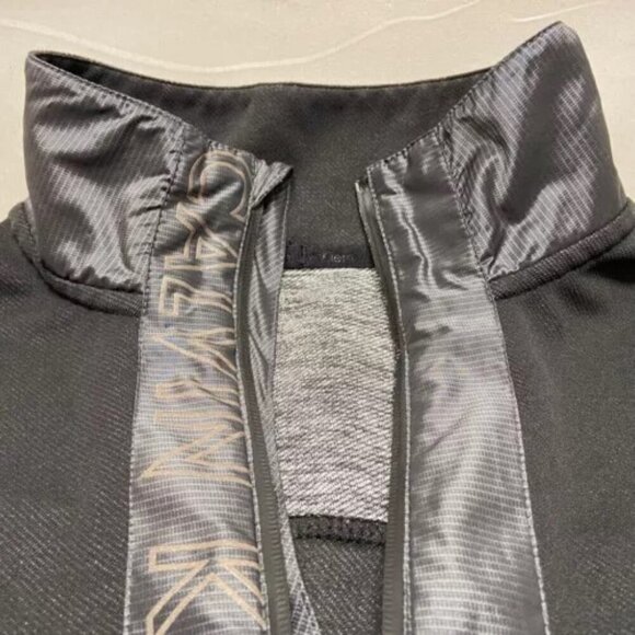 Calvin Klein 1/2 Zip Adult 44” Chest Black Gray No Size Tag Lightweight Sweater - Picture 6 of 11